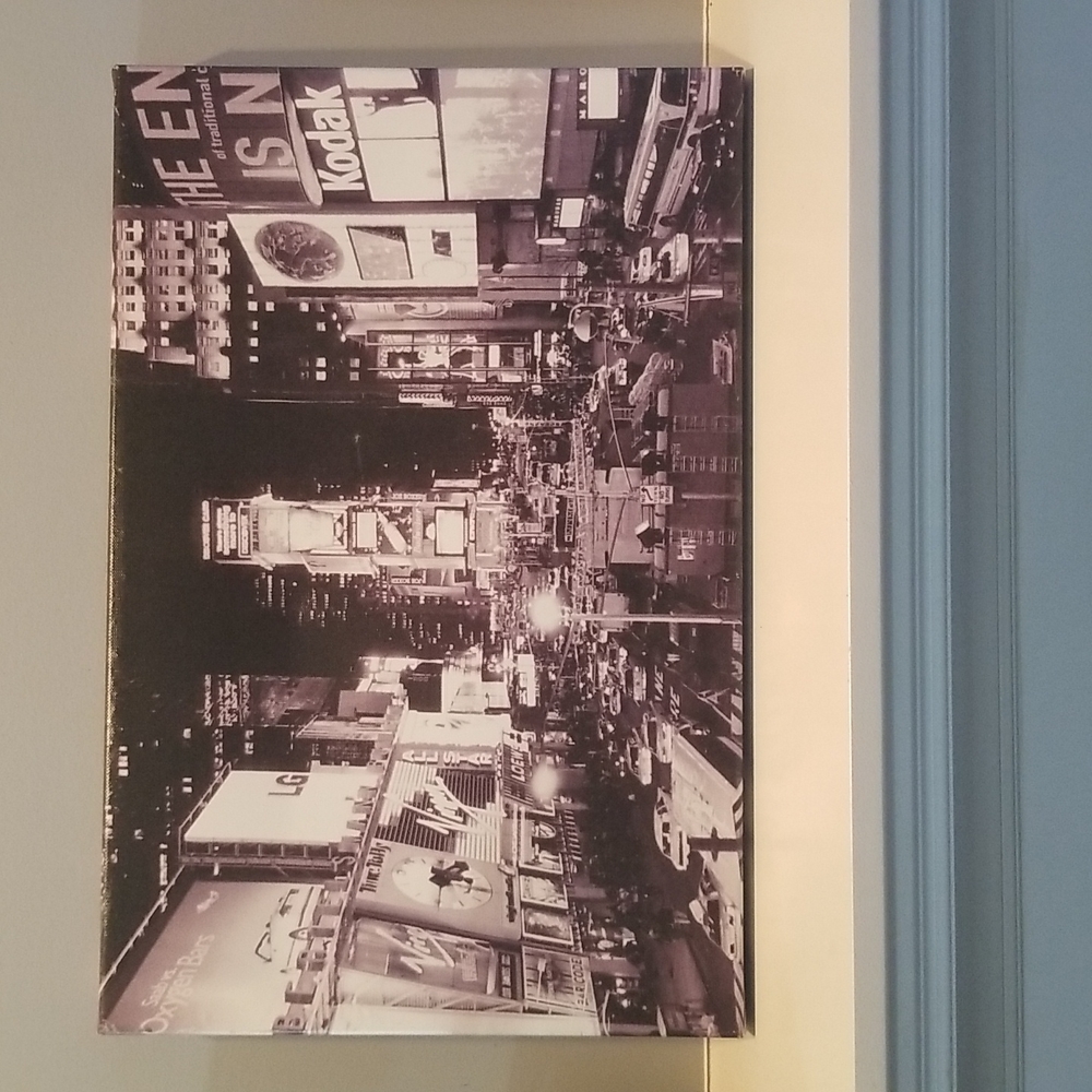 Cityscape print on canvas/vinyl